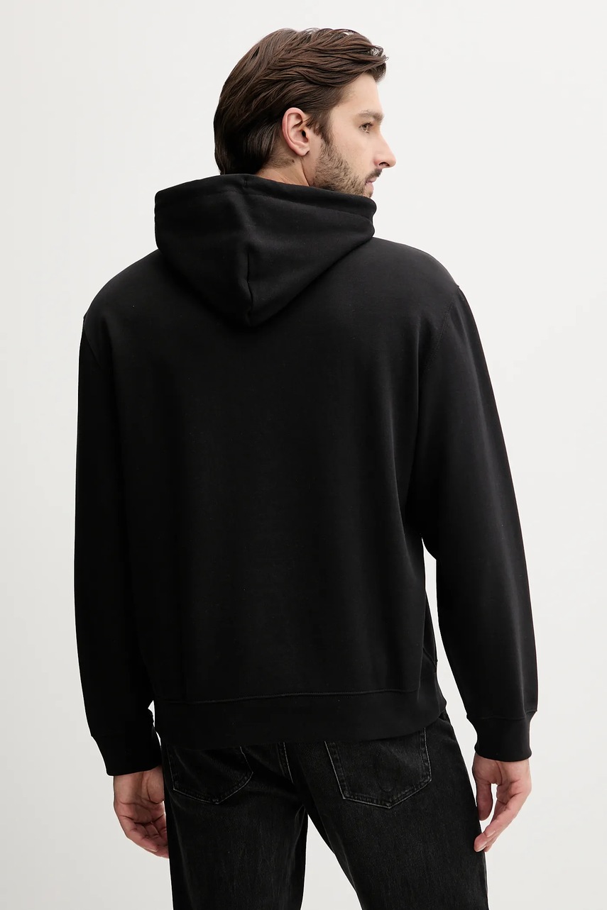 Кофта Calvin Klein Jeans цвет чёрный с капюшоном с принтом LV04RC282G