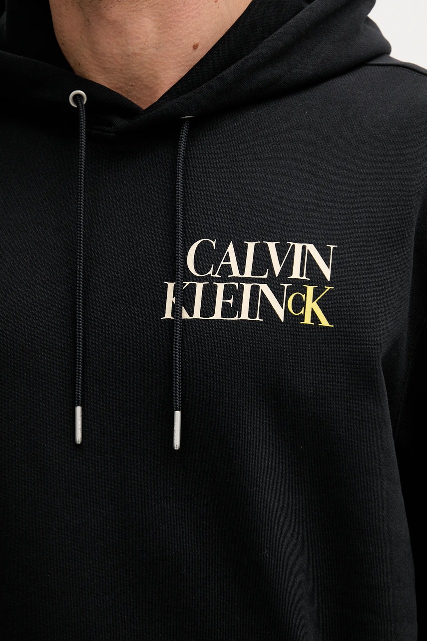 Μπλούζα Calvin Klein Jeans χρώμα: μαύρο, με κουκούλα, LV04RC283G φωτογραφία