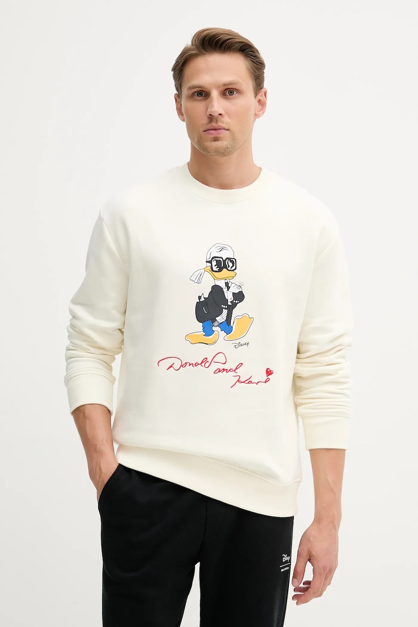Karl Lagerfeld bluză DISNEY culoarea bej, cu imprimeu, 553930.705098