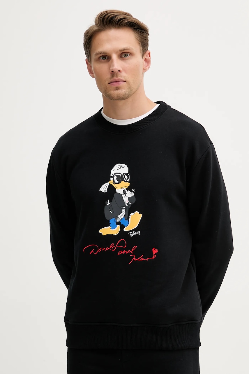 Karl Lagerfeld bluză DISNEY culoarea negru, cu imprimeu, 553930.705098