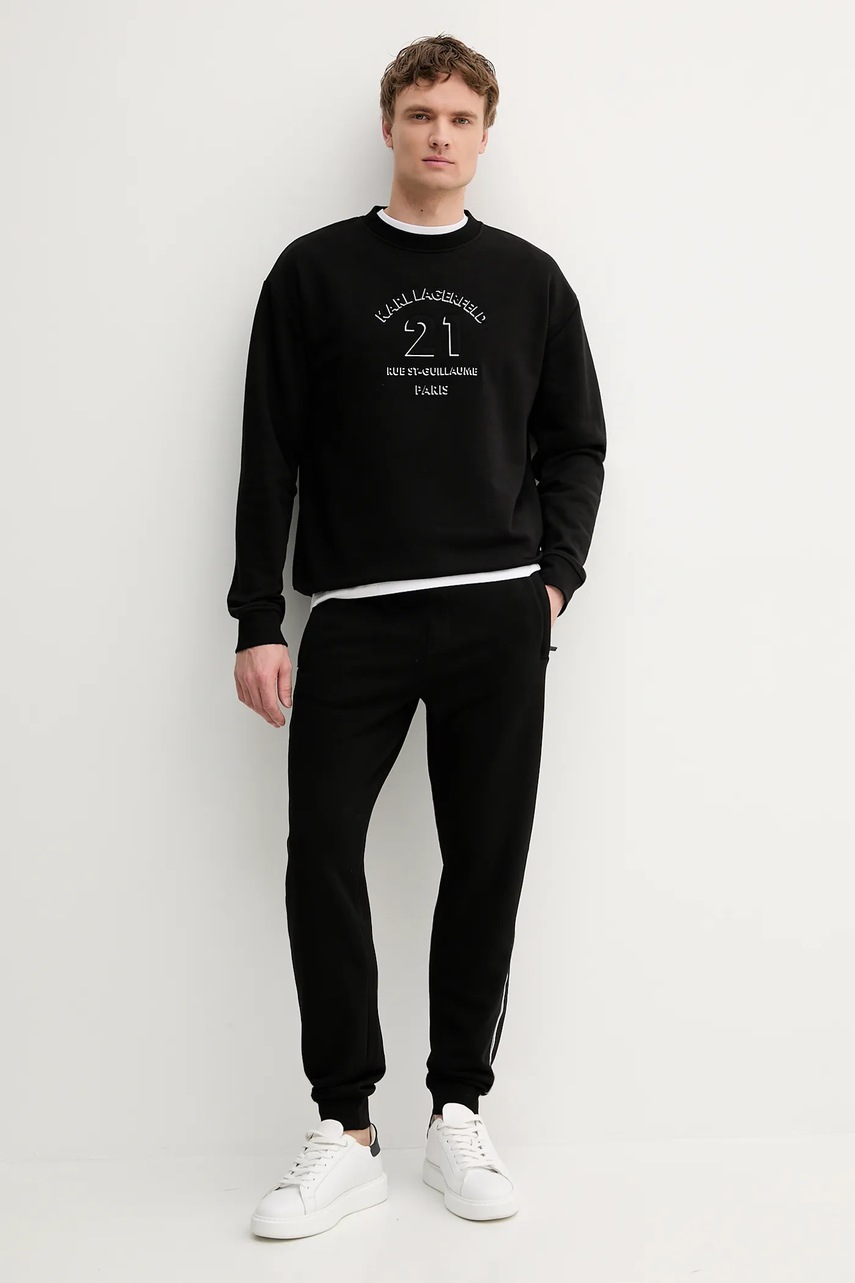 Кофта Karl Lagerfeld цвет чёрный с принтом 553940.705160