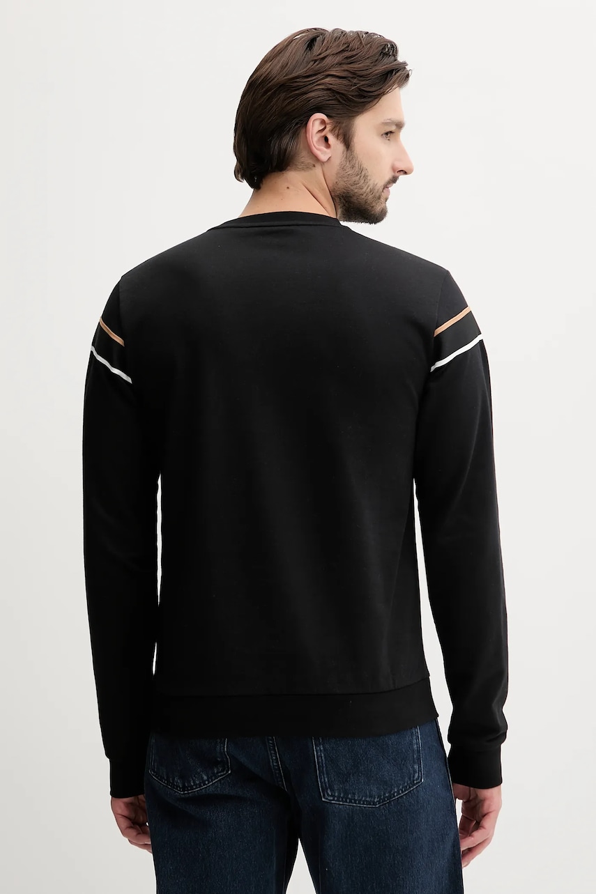 Хлопковая кофта BOSS цвет чёрный с аппликацией 50545589 Хлопковая кофта BOSS цвет чёрный с аппликацией 50545589