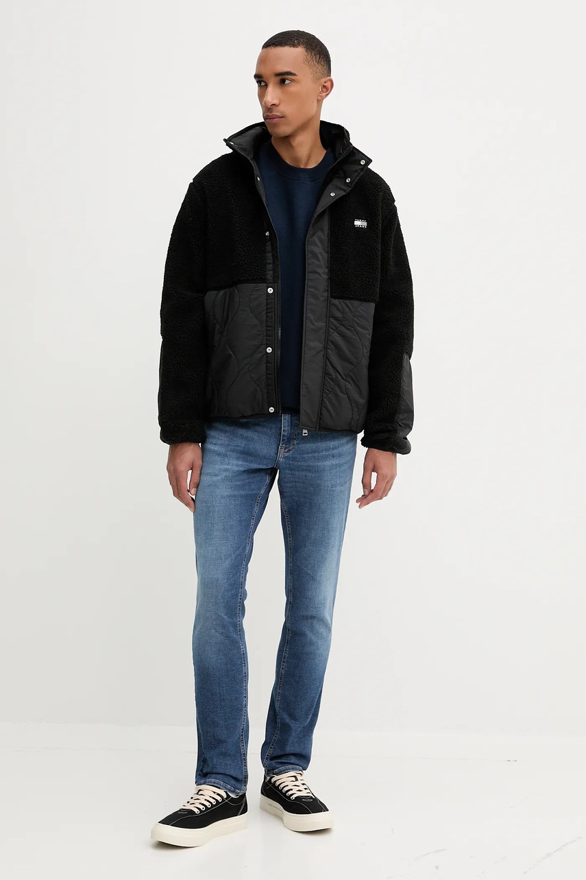 Хлопковая кофта Tommy Jeans цвет синий с принтом DM0DM22081