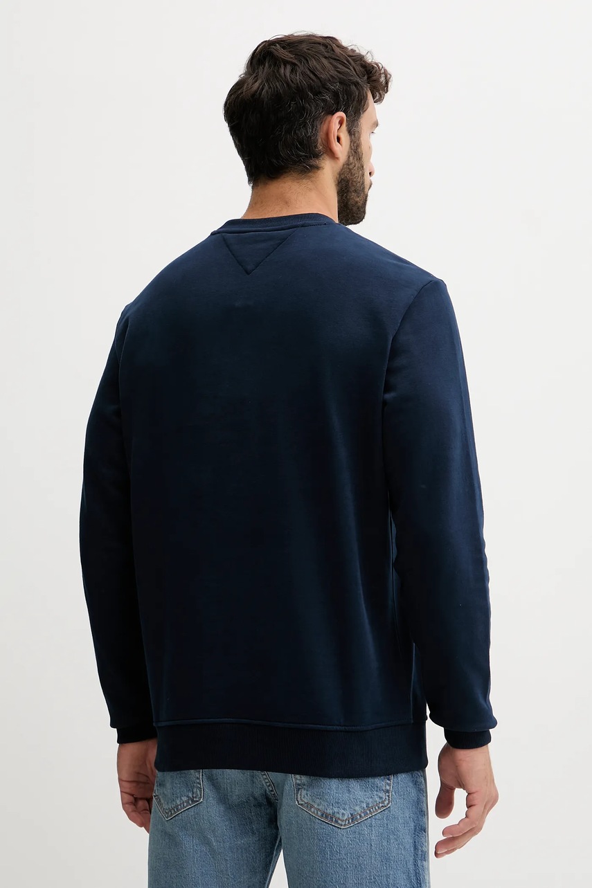 Хлопковая кофта Tommy Jeans цвет синий с принтом DM0DM22093