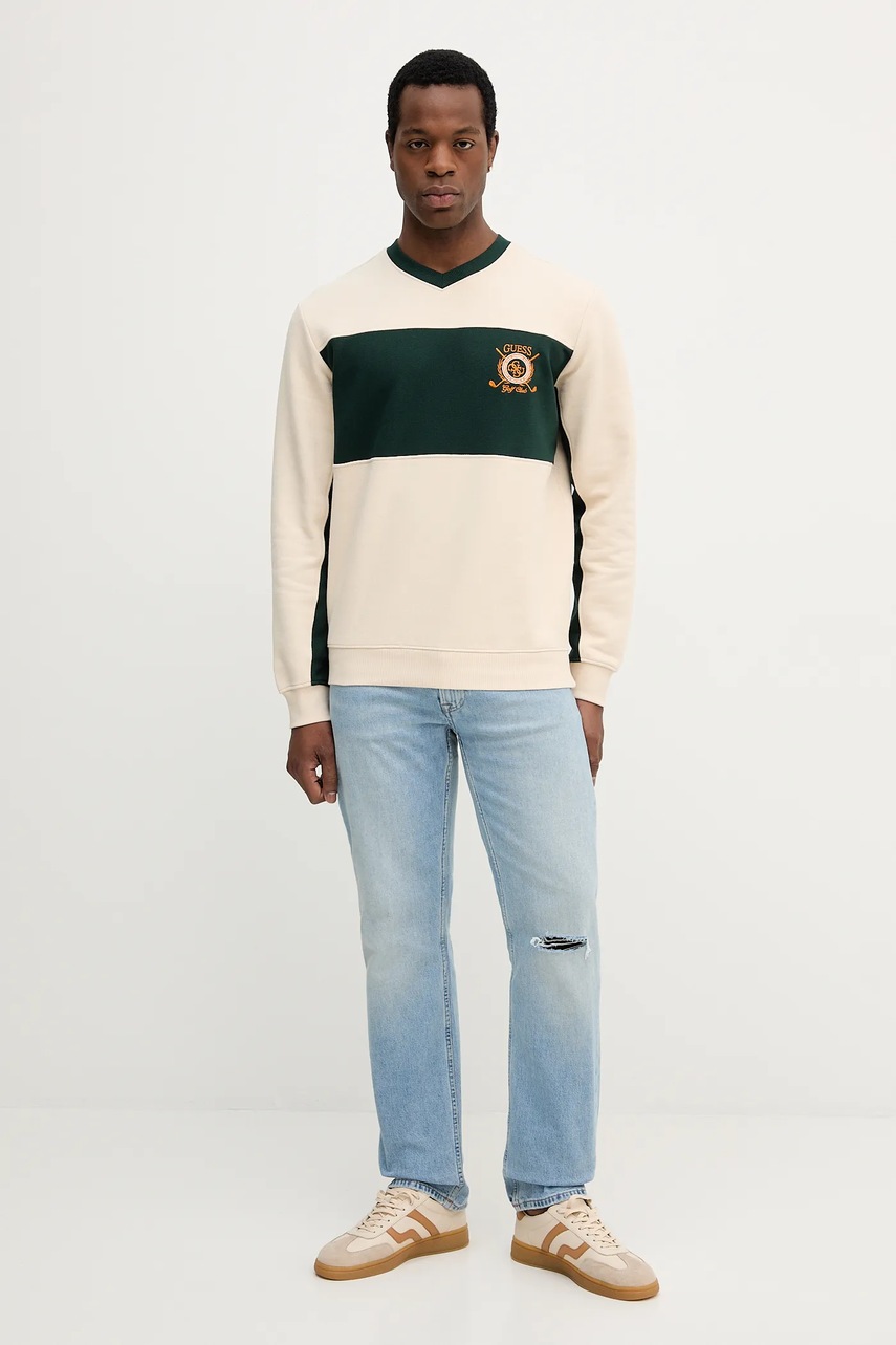 Кофта Guess цвет бежевый узор M5YQ11 KCXW1