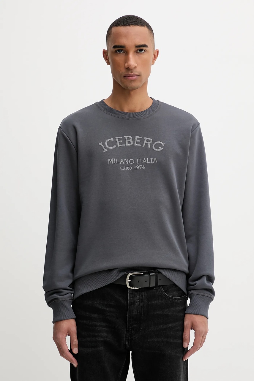 Iceberg bluză culoarea gri, cu imprimeu, E030 6317