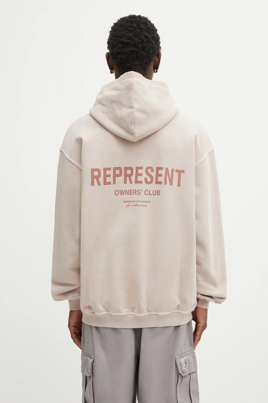 Represent Bluza z kapturem bawełniana męska