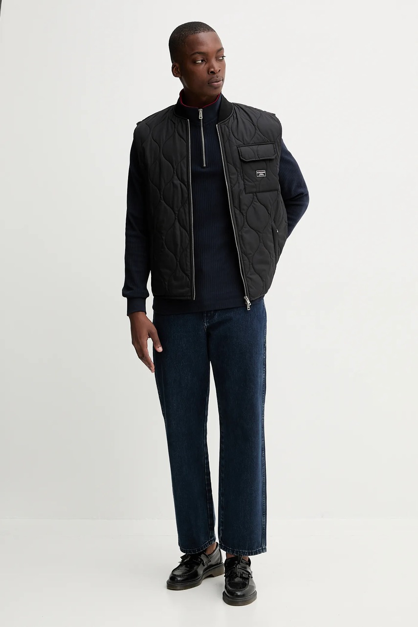 Хлопковый лонгслив Guess Jeans цвет синий однотонная M5YQ23 KCTR1