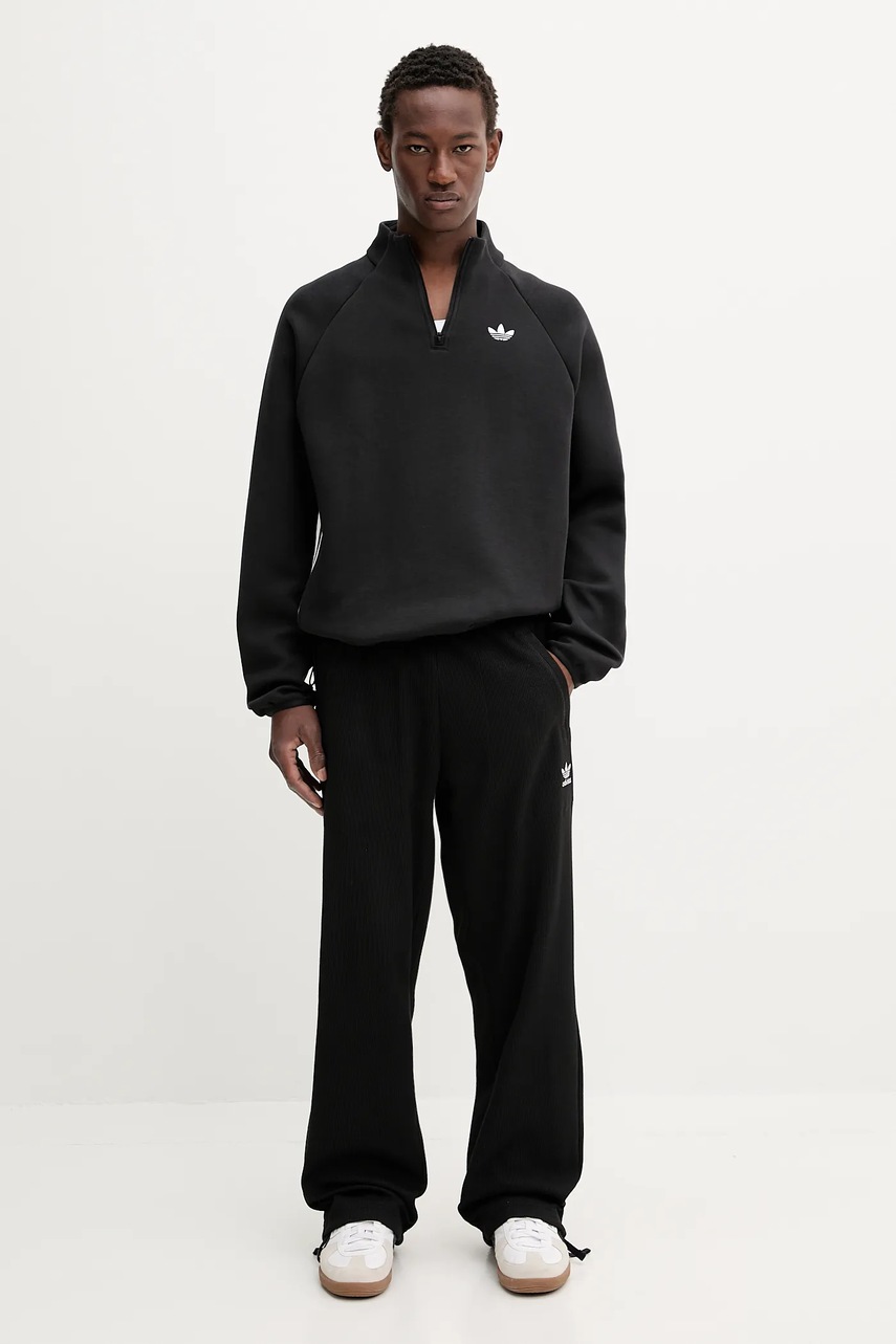 Кофта adidas Originals Spacer Drill TT цвет чёрный с аппликацией JW5958