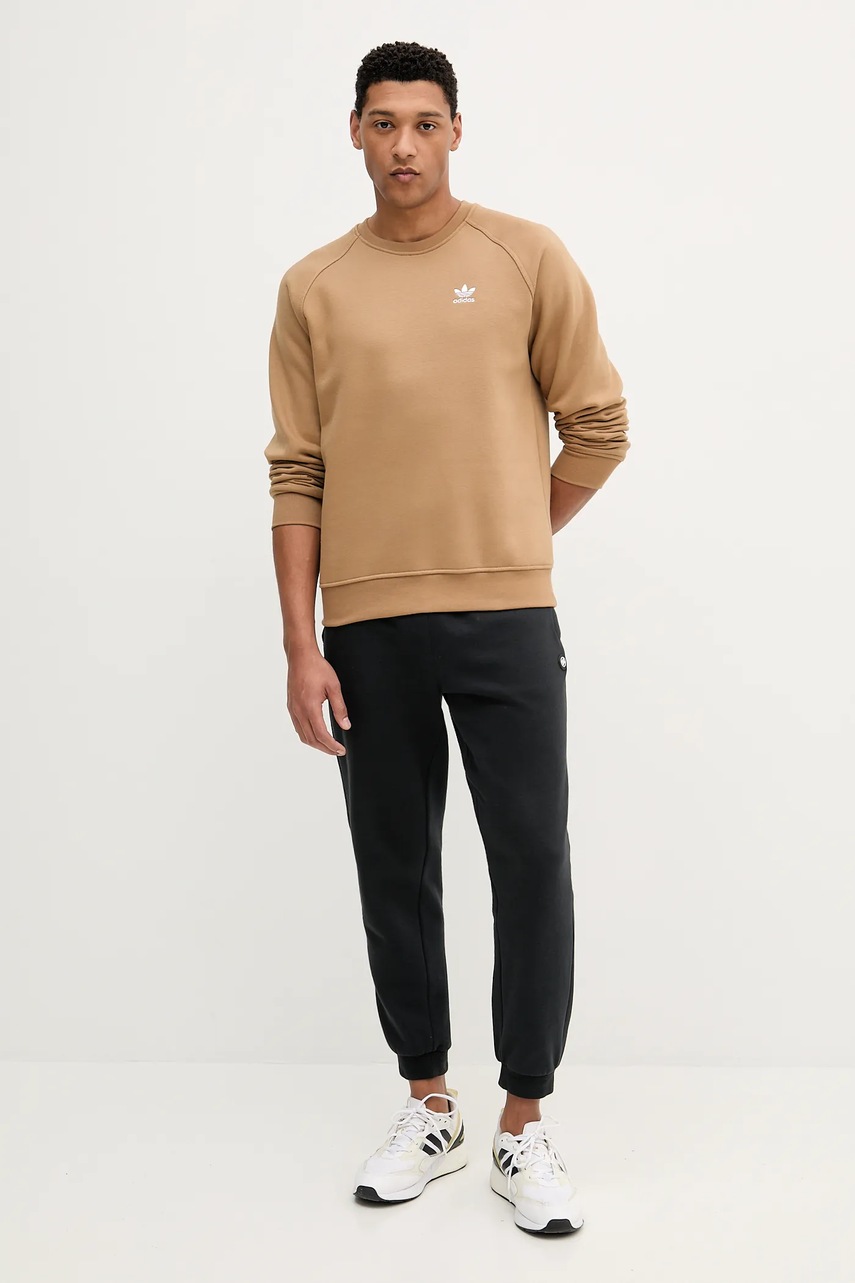 Кофта adidas Originals Essentials цвет зелёный однотонная JX2723