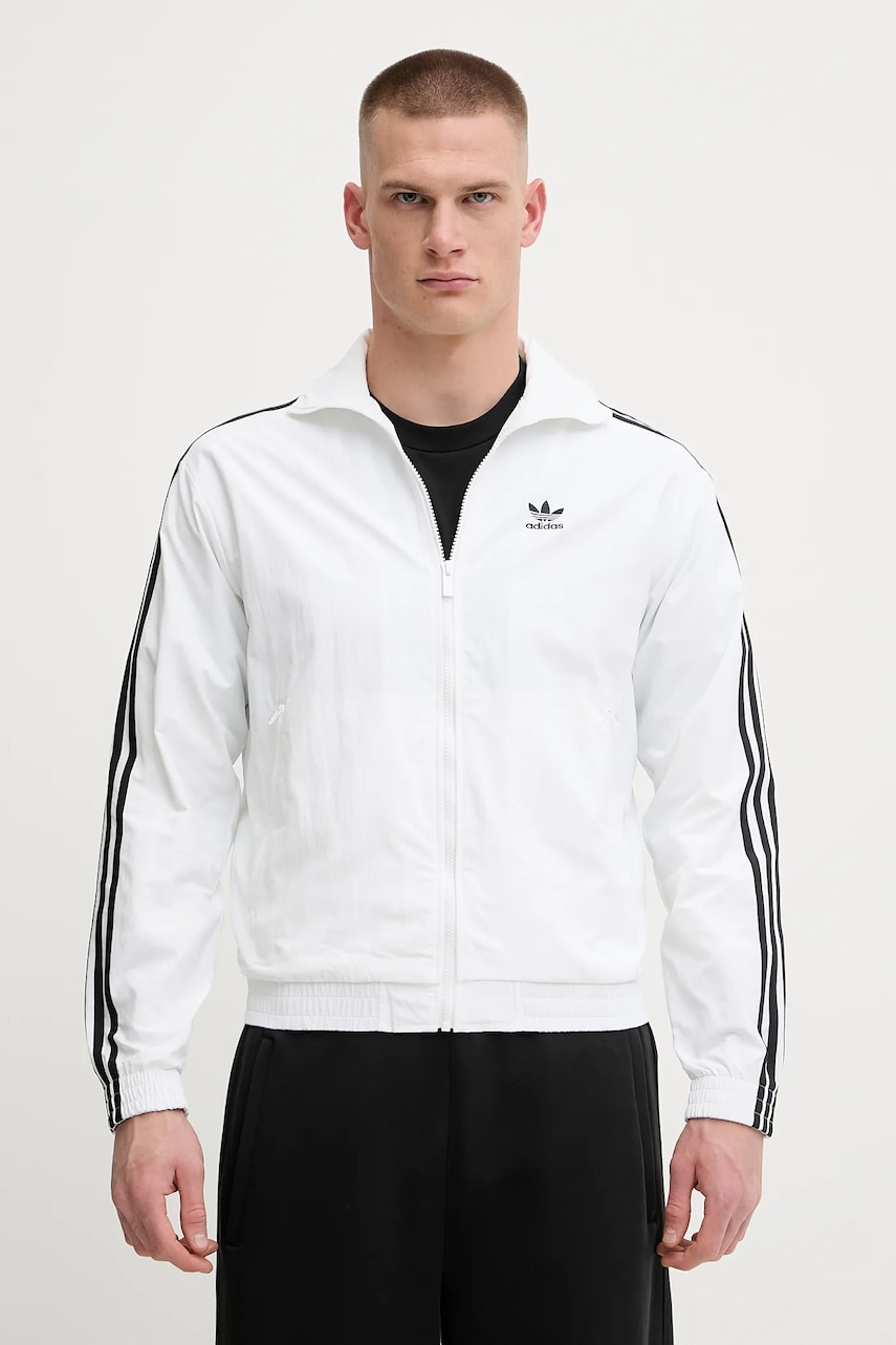 adidas Originals bluza Firebird culoarea alb, cu imprimeu, JY1328