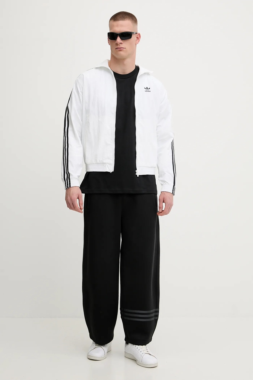 Кофта adidas Originals Firebird цвет белый узор JY1328 Кофта adidas Originals Firebird цвет белый узор JY1328