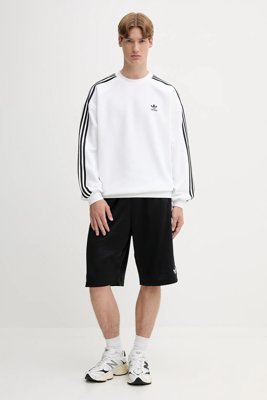 Кофта adidas Originals Oversize Crew цвет белый с аппликацией JY1404