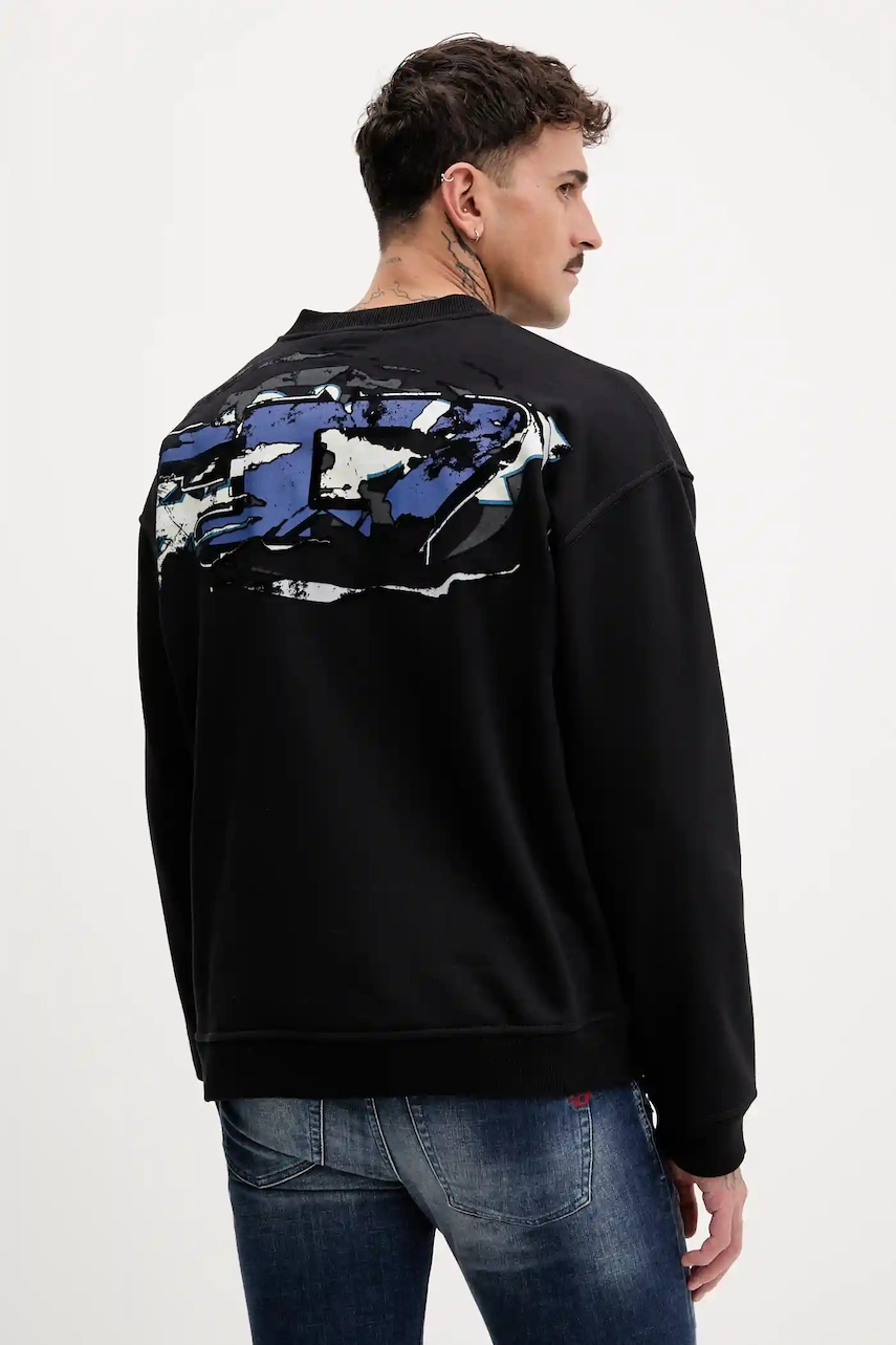 Diesel bluză S-BOXT-T2 culoarea negru, uni, A18694.0HYAT