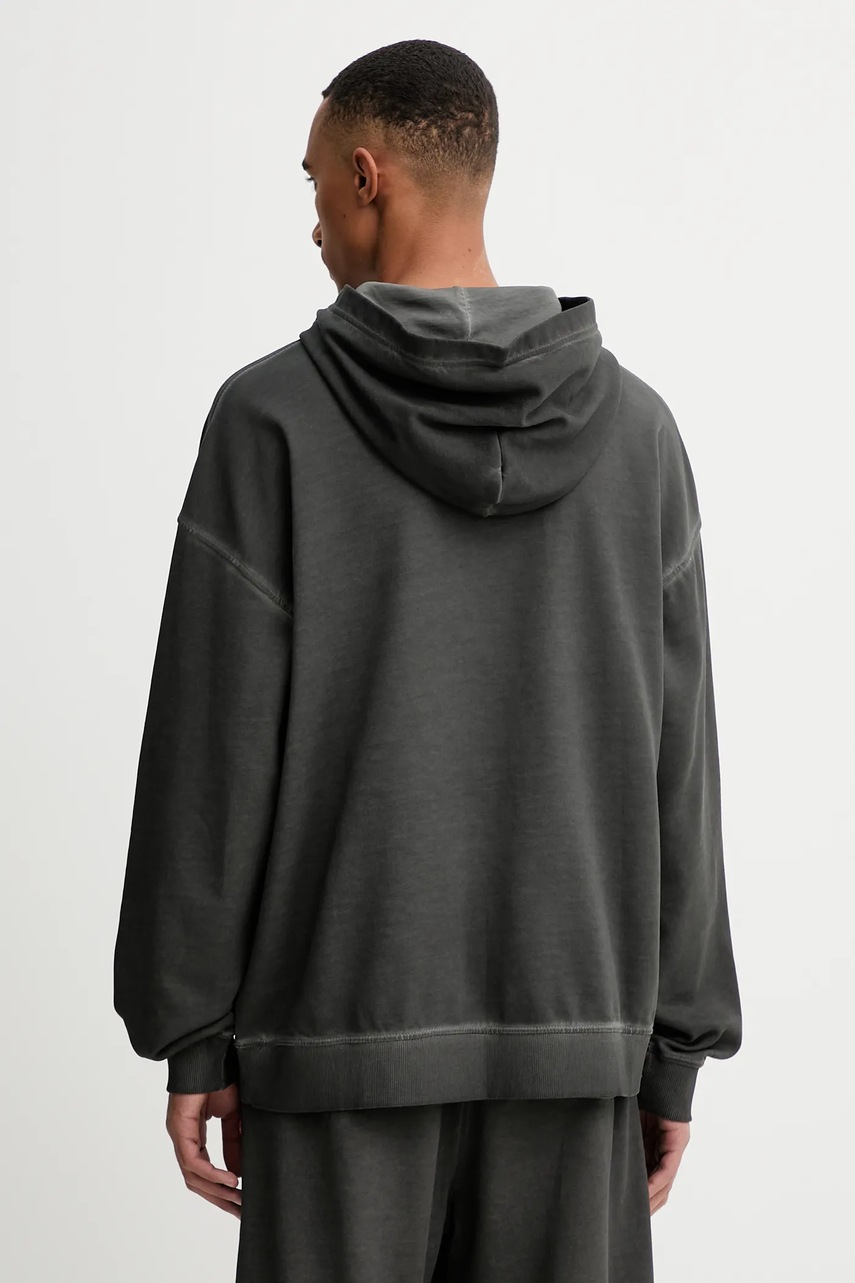 Βαμβακερή μπλούζα Diesel S-BOXT-HOOD-T4 χρώμα: γκρι, με κουκούλα, A19333.0IKBR φωτογραφία