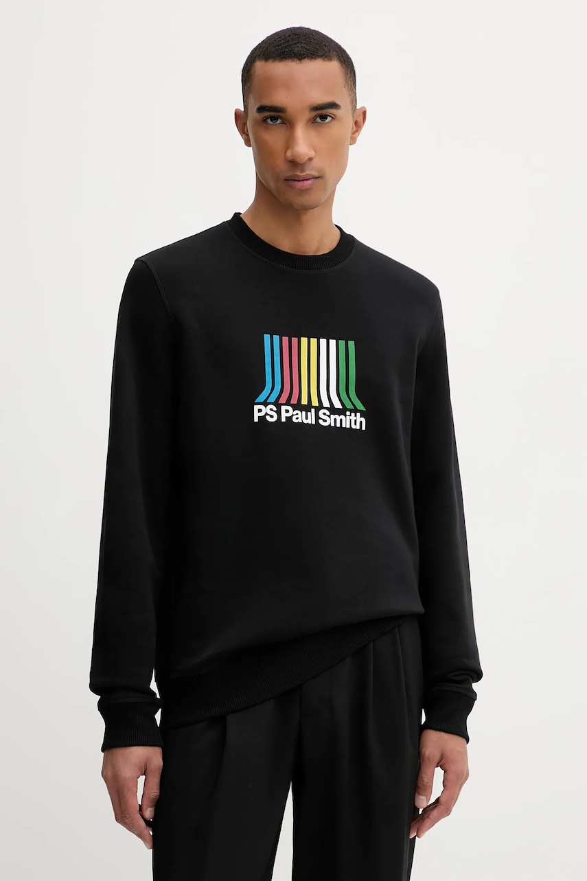 Levně Mikina PS Paul Smith pánská, černá barva, s potiskem, M2R-191Z-TP5408