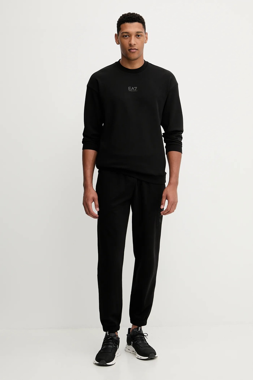 Кофта EA7 Emporio Armani цвет чёрный с принтом AF12501.7M000659 Кофта EA7 Emporio Armani цвет чёрный с принтом AF12501.7M000659