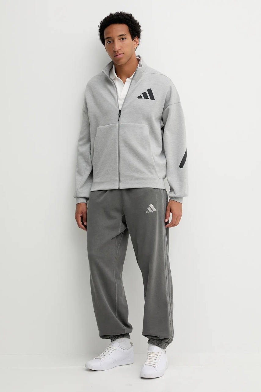 Кофта adidas x Z.N.E цвет серый с принтом JX0638