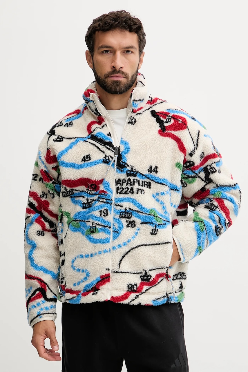 Napapijri bluză T-Fiemme culoarea bej, cu model, NP0A88TCFZE1