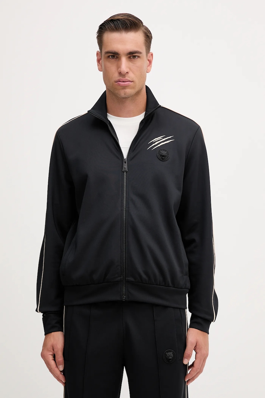 PLEIN SPORT bluză culoarea negru, cu imprimeu, FAEC MJB3816 STE003N