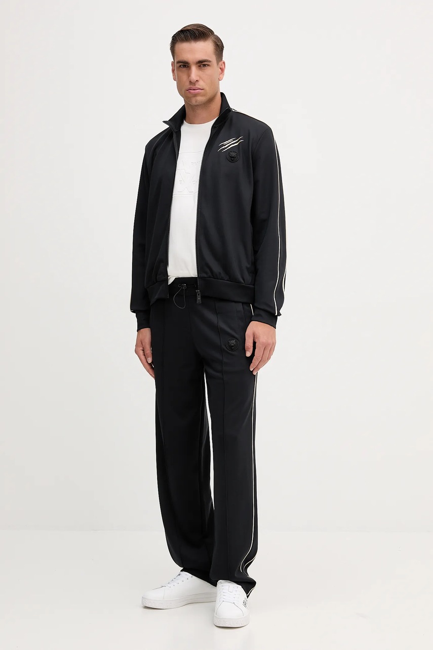 Кофта PLEIN SPORT цвет чёрный с аппликацией FAEC MJB3816 STE003N