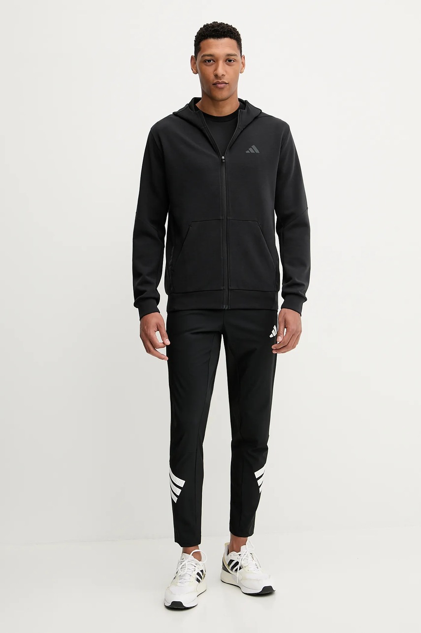 Кофта для тренинга adidas Performance Designed for Training цвет чёрный с капюшоном однотонная IY1131