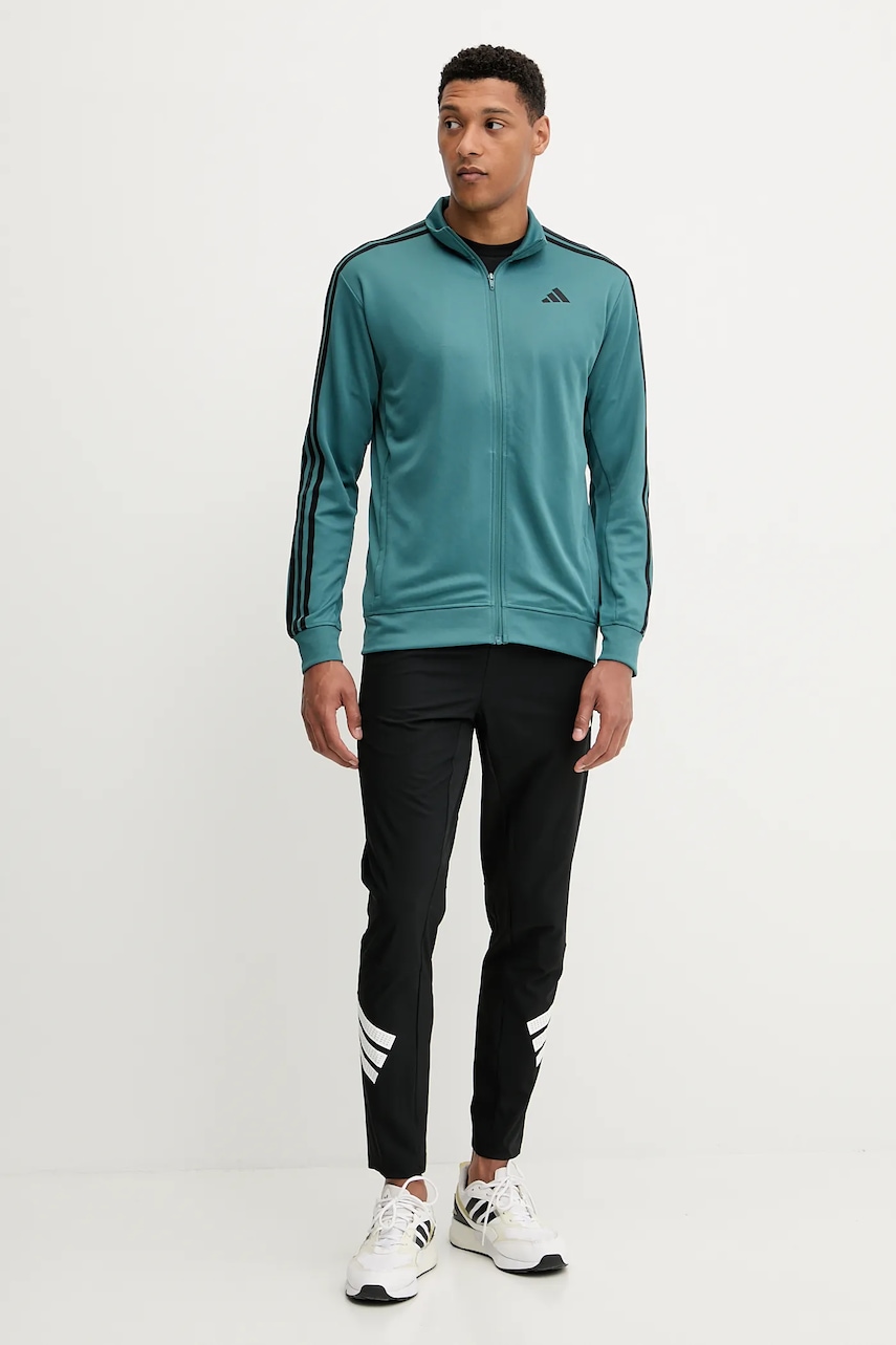 Кофта для тренинга adidas Performance Train Essentials цвет зелёный узор JW7498 Кофта для тренинга adidas Performance Train Essentials цвет зелёный узор JW7498