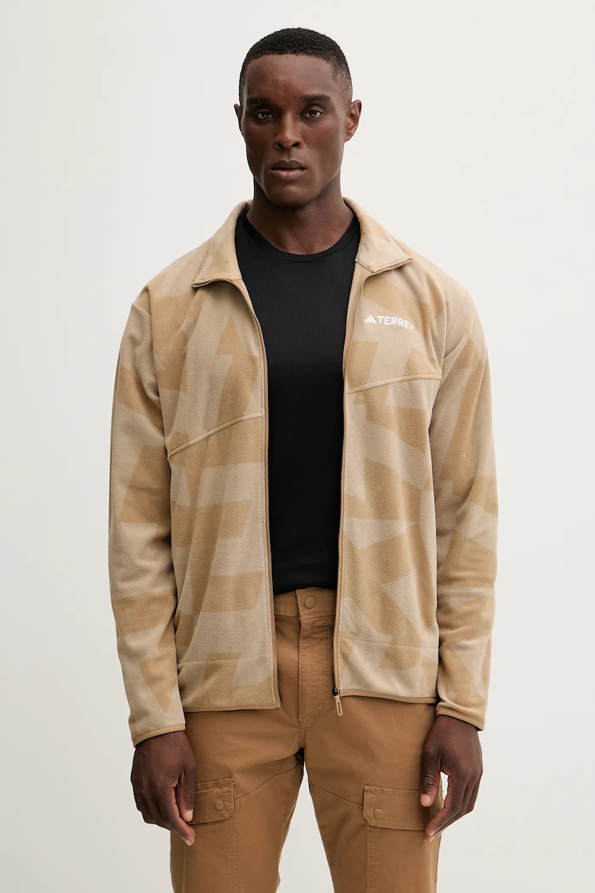 adidas TERREX hanorac fleece Multi culoarea bej, uni, JM0136