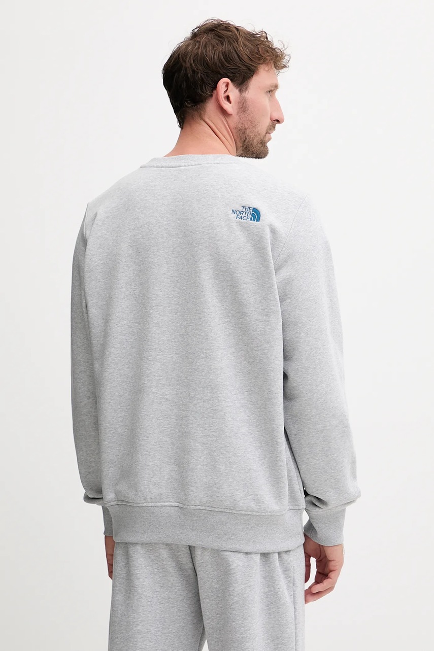 Μπλούζα The North Face Drew Peak χρώμα: γκρι, NF0A89EKFAO1 φωτογραφία