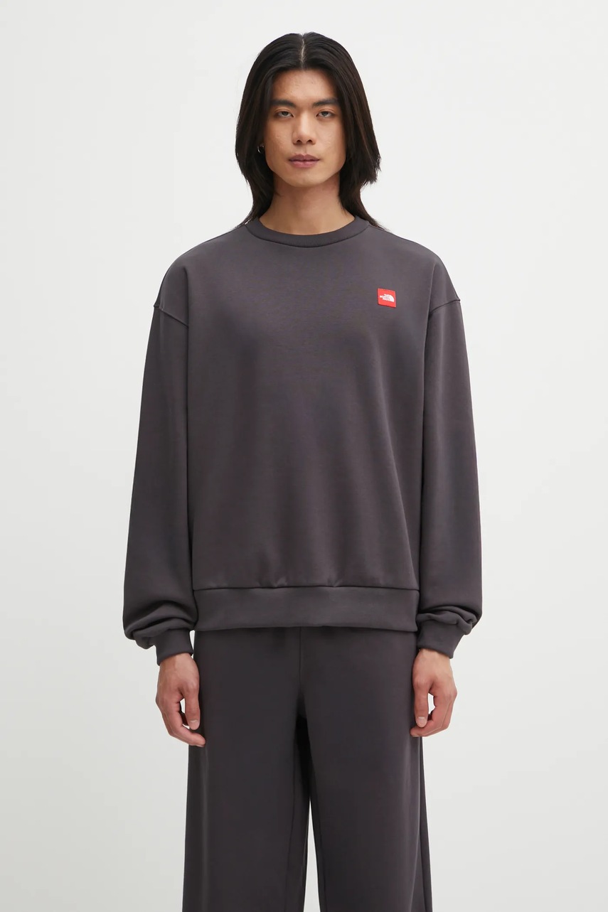 Mikina The North Face Redbox pánská, šedá barva, s aplikací, NF0A8EG10SA1