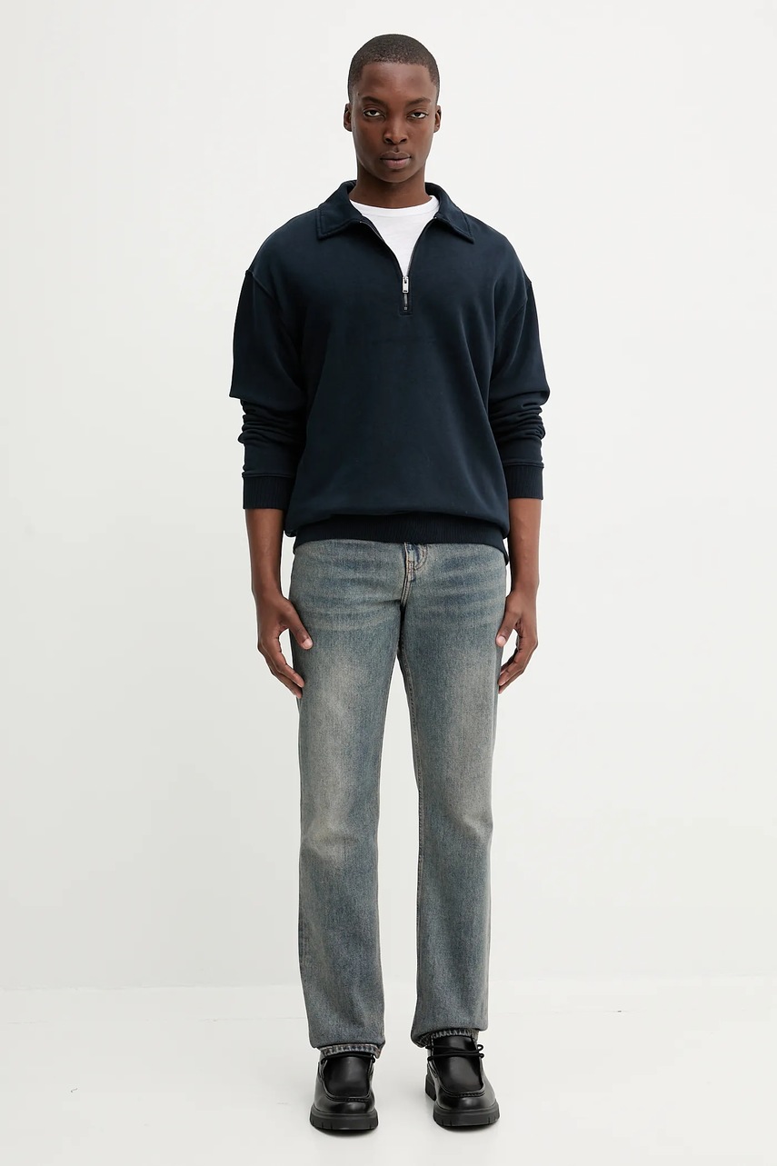Хлопковая кофта ZADIG&VOLTAIRE цвет синий с аппликацией JMSS01313 Хлопковая кофта ZADIG&VOLTAIRE цвет синий с аппликацией JMSS01313