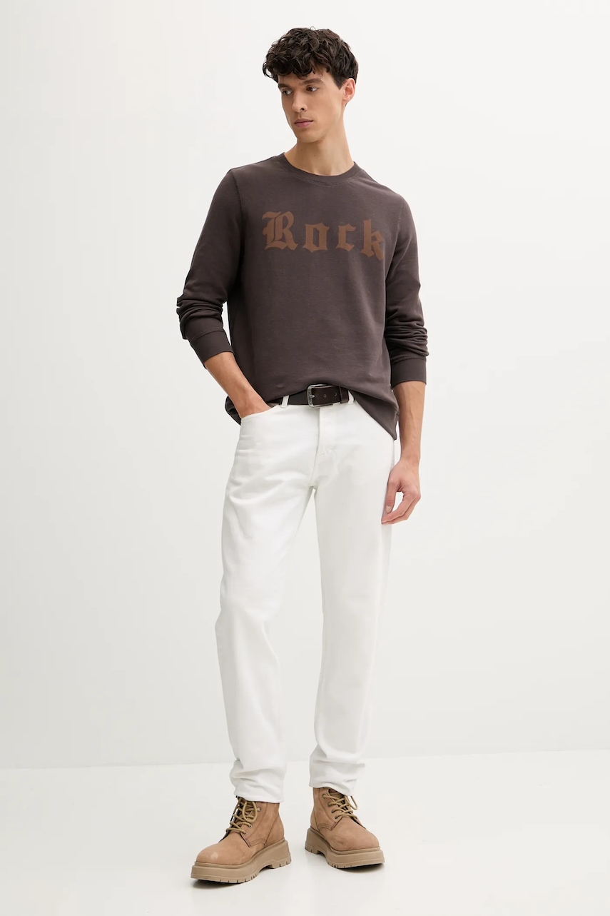 Хлопковая кофта ZADIG&VOLTAIRE цвет коричневый узор JMSS01308 Хлопковая кофта ZADIG&VOLTAIRE цвет коричневый узор JMSS01308