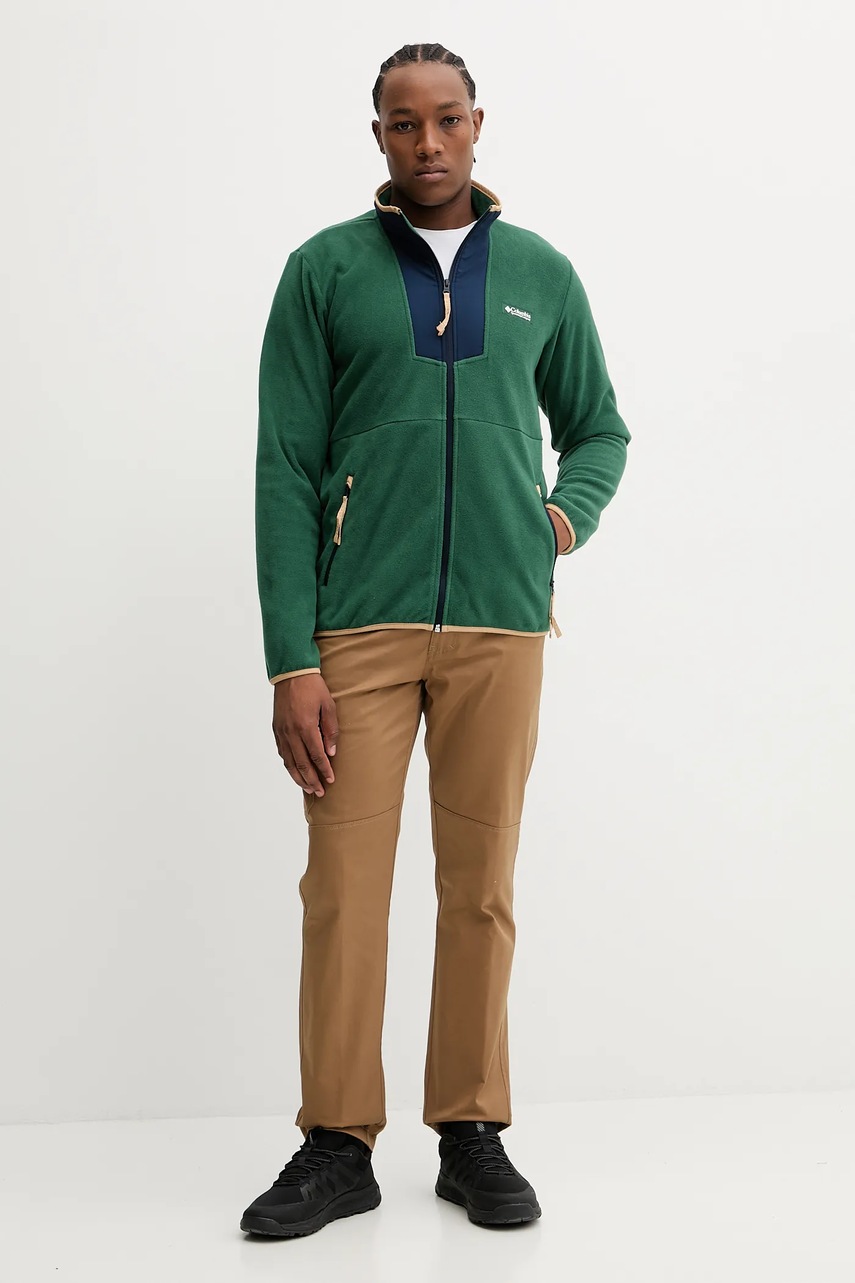 Флисовая кофта Columbia Sequoia Grove цвет зелёный с аппликацией 2095891