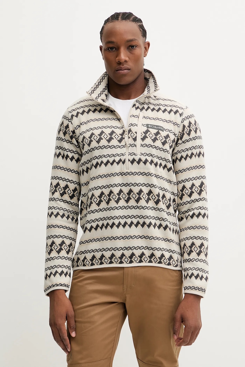 Columbia hanorac în aer liber Sweater Weather culoarea bej, cu model, 2097741