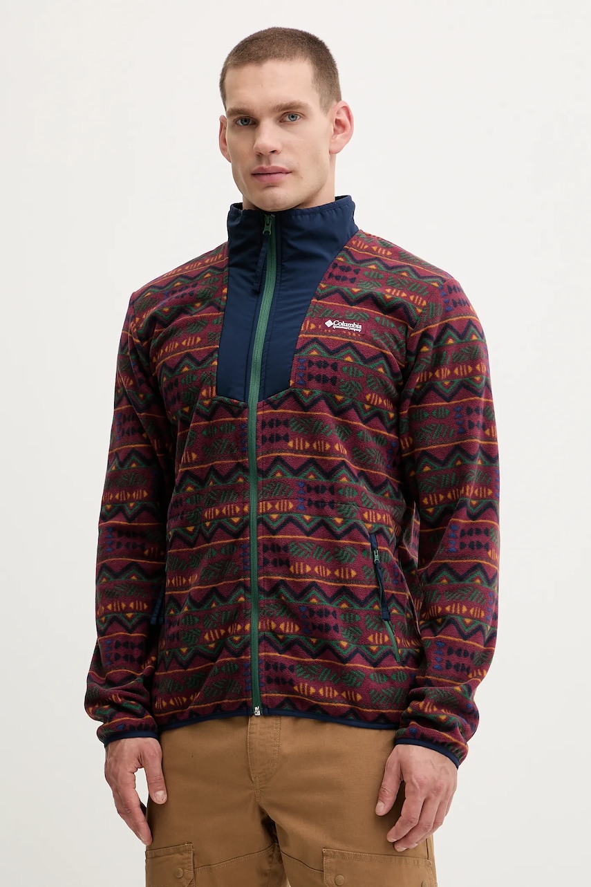 Columbia hanorac în aer liber Sequoia Grove culoarea bordo, cu model, 2135511
