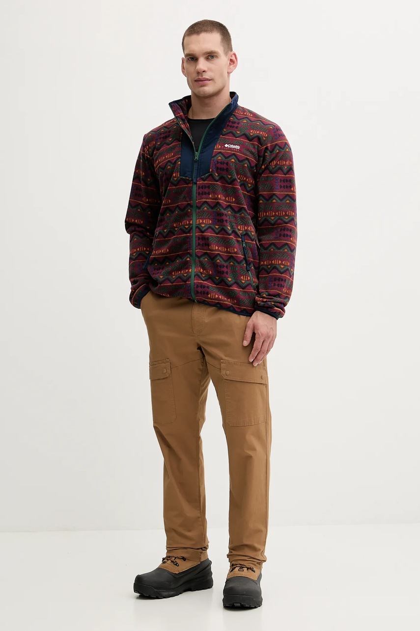 Кофта outdoor Columbia Sequoia Grove цвет бордовый узор 2135511