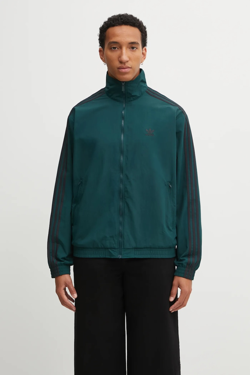 adidas Originals geacă Firebird Tt culoarea verde, de tranziție, JY1329