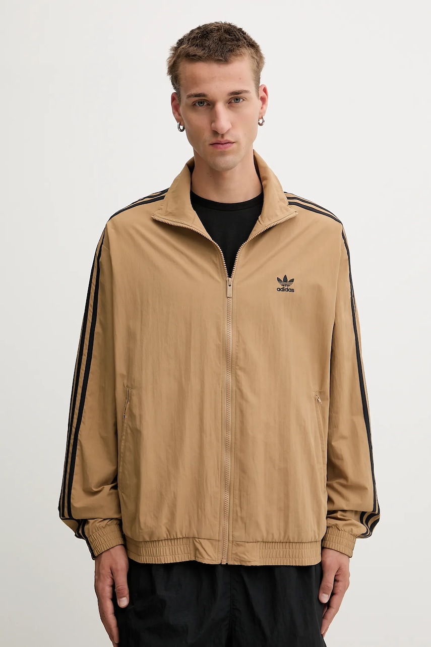 adidas Originals bluză Firebird Tt culoarea verde, cu imprimeu, JY1333