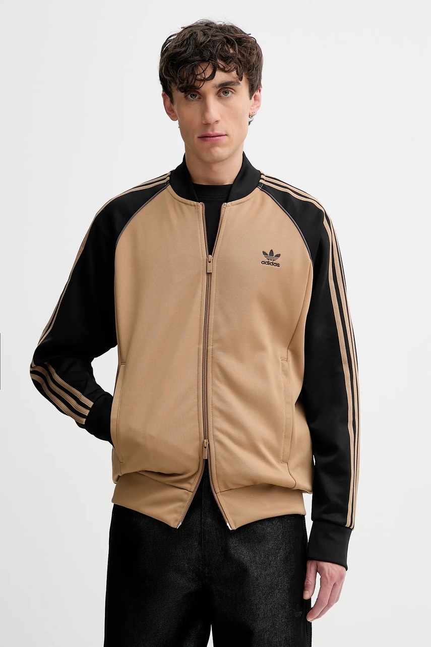 Levně Mikina adidas Originals Sst Tt pánská, zelená barva, vzorovaná, JY1292