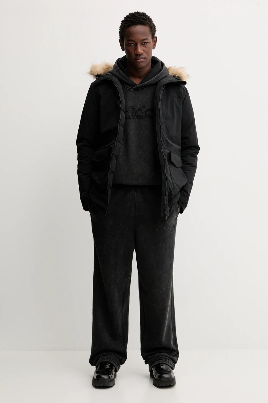 Кофта adidas Originals Wsh Hoodie цвет серый с капюшоном с аппликацией JY2792