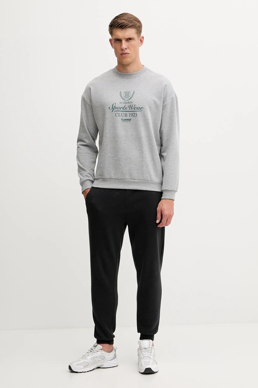 Кофта Hummel цвет серый с принтом 229844