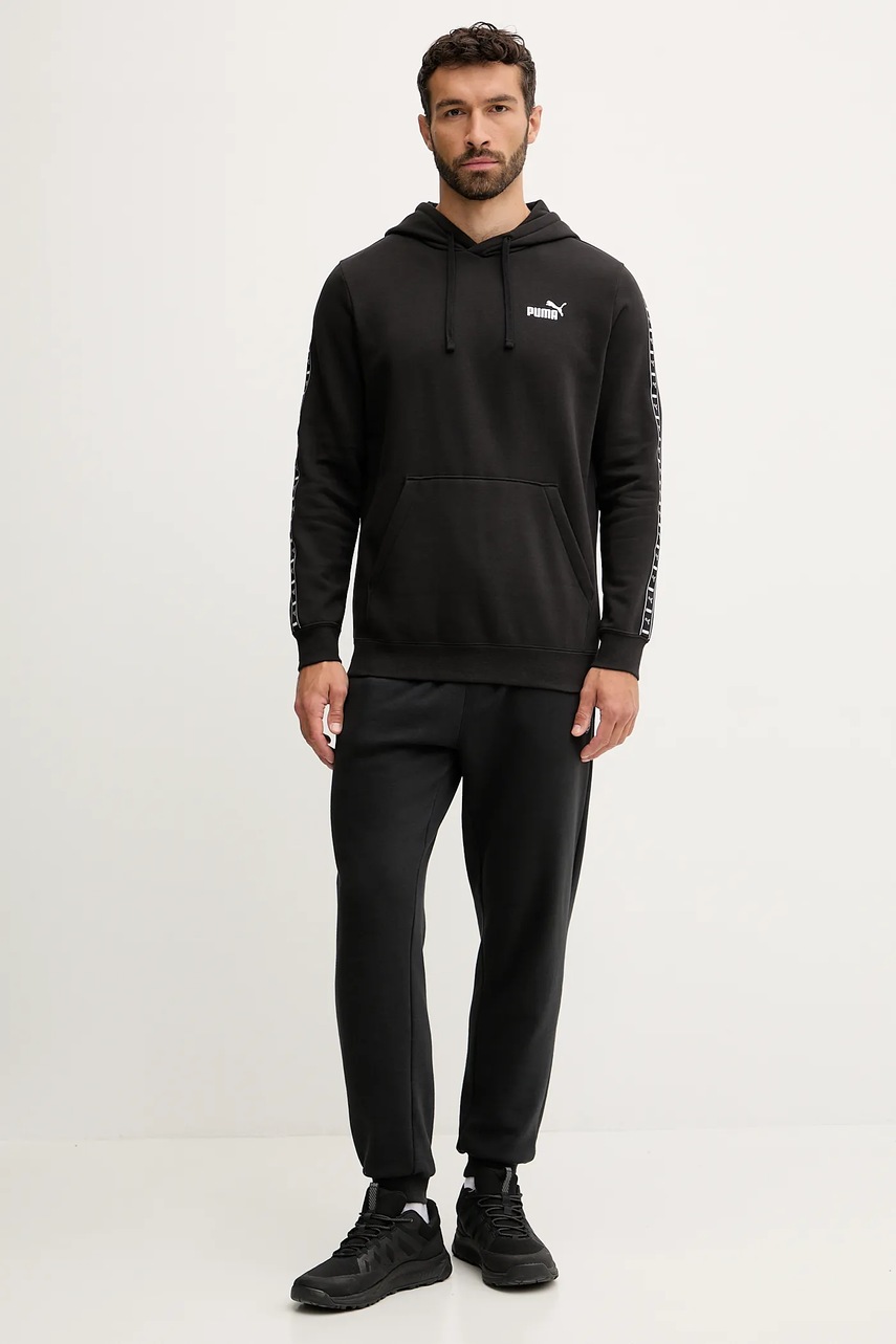 Кофта Puma цвет чёрный с капюшоном узор 684675