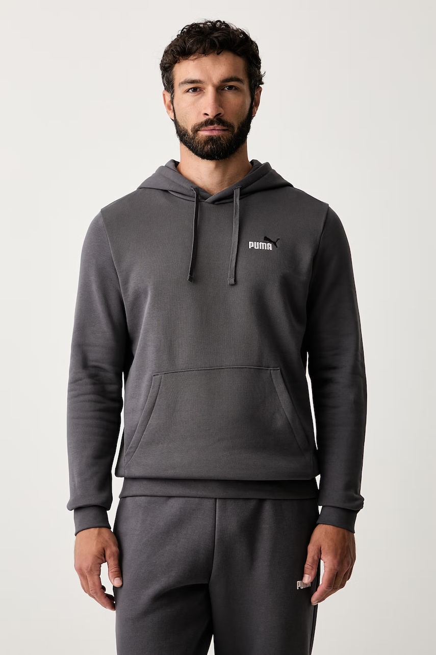 Puma bluza z kapturem męska z bawełną Essential Color