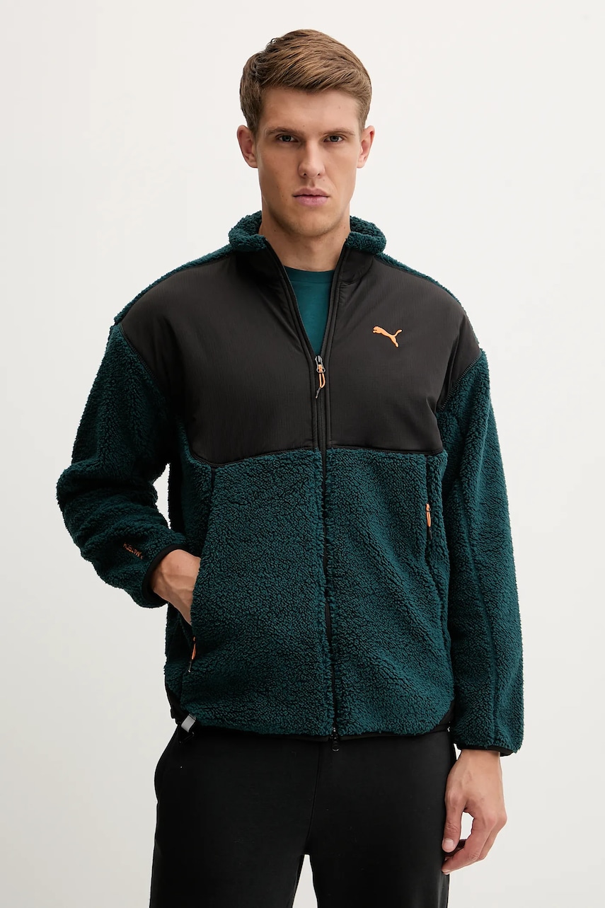 Puma bluză culoarea verde, uni, 632104