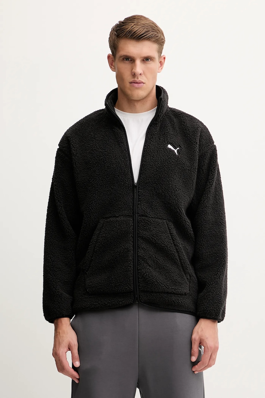 Puma hanorac fleece culoarea negru, uni, 688259