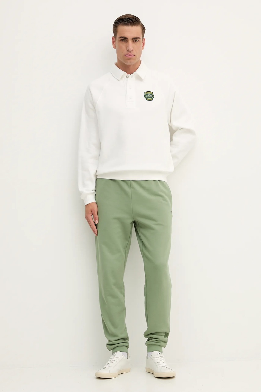 Кофта Lacoste цвет белый с аппликацией SH8323