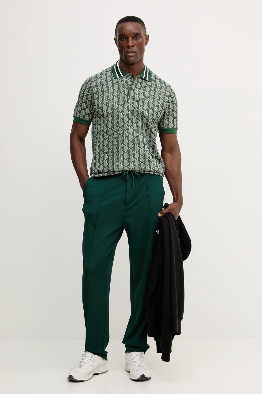 Хлопковая кофта Lacoste цвет чёрный с капюшоном однотонная SH9839