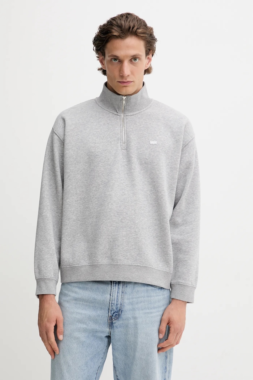 Levně Mikina Levi's pánská, šedá barva, melanžová, 005N6