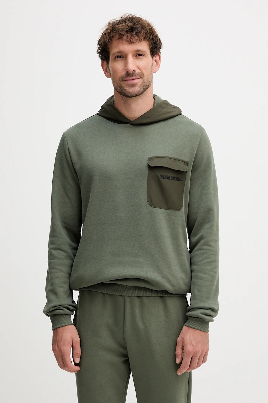 Colmar bluză culoarea verde, cu glugă, uni, 6282.6ZJ Colmar bluză culoarea verde, cu glugă, uni, 6282.6ZJ