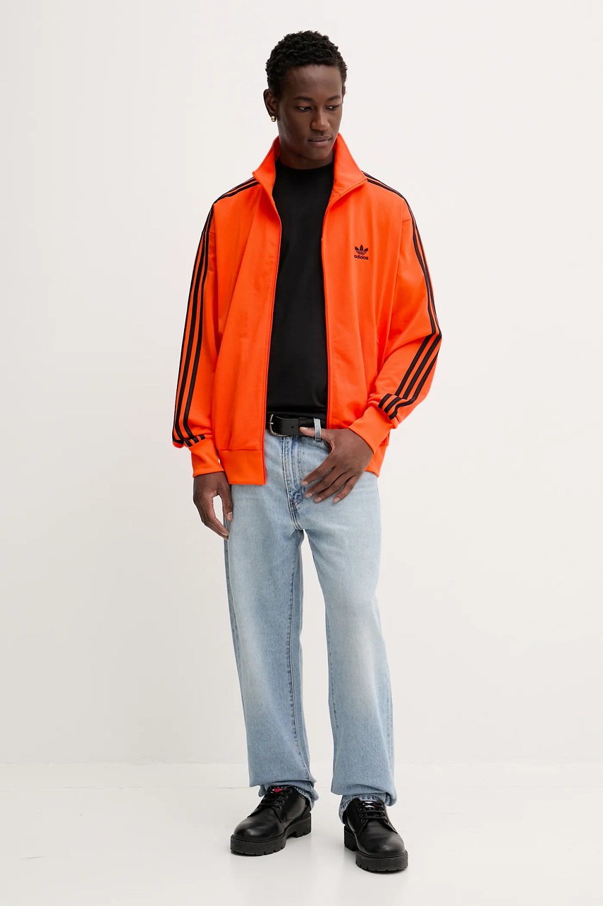 Кофта adidas Originals Firebird цвет оранжевый с аппликацией JY1348